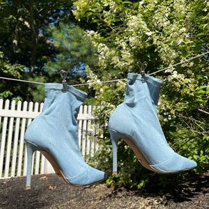 Lottie Blue Wash Denim Ankle Boots